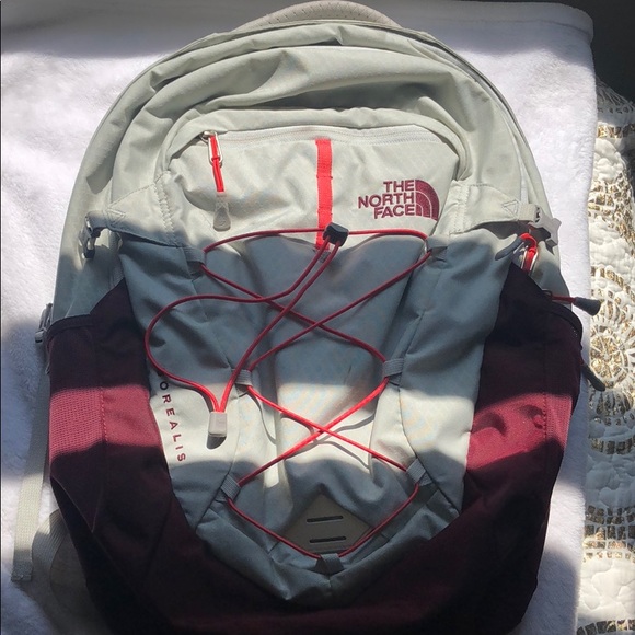 north face backpack maroon